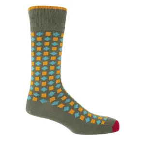 Diamonds Men's Socks - Khaki